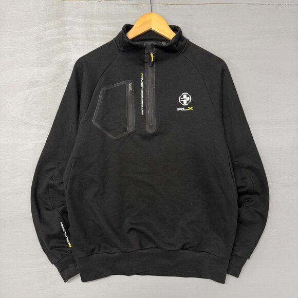 Ralph Lauren RLX Expedition Technology 1/4 Zip Black Pullover Jacket‎ Large - Picture 1 of 5